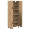 vidaXL Highboard 2 pcs Artisan-Eiche Engineered Wood und Glas
