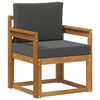 vidaXL Outdoor-Sofa Massives Akazienholz und Polyester Natur