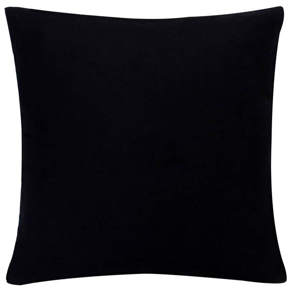 vidaXL Kissen 2 Stk. Foliendruck Schwarz und Golden 40x40 cm Baumwolle