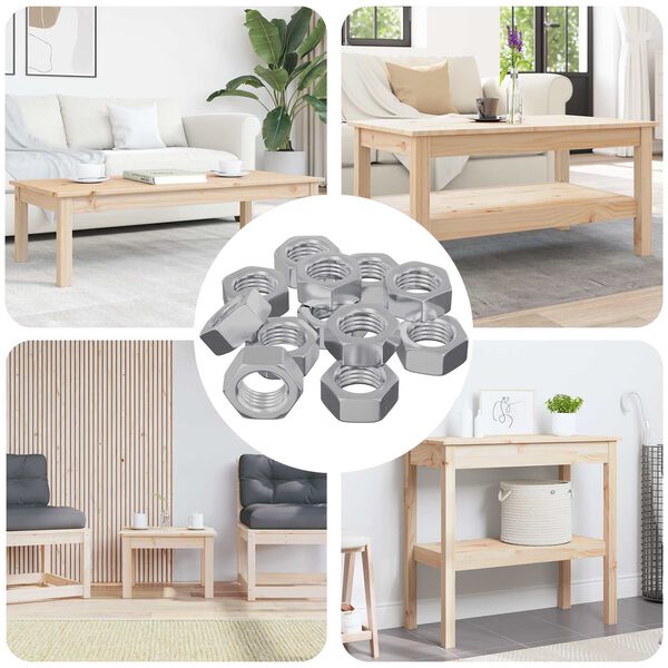 vidaXL Sechskantmutter 9000 pcs Silber Metall