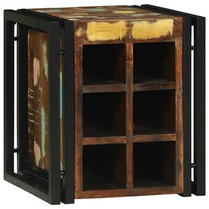 vidaXL Weinregal 35 x 35 x 39 cm Massives upgecyceltes Holz