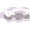 vidaXL Gartensofa-set mit Kissen mit Speicher 9 pcs Beige Poly-Rattan