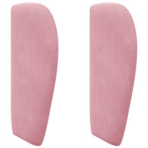 vidaXL Kopfteil Ohr Rosa Samt