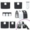 vidaXL Kinder-Etagenbett Schwarz 99,5 x 190 cm Metall