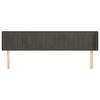 vidaXL Kopfteil mit Ohren Dunkelgrau 183x16x78/88 cm Samt