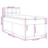 vidaXL Boxspringbett mit Matratze Blau 100x200 cm Samt