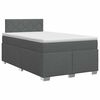 vidaXL Boxspringbett mit Matratze Dunkelgrau 120 x 200 cm Stoff