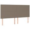 vidaXL Boxspringbett mit Matratze & LED Taupe 200x200 cm Stoff