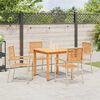 vidaXL Garten Essgruppe 5 pcs Beige Massivholz Akazie