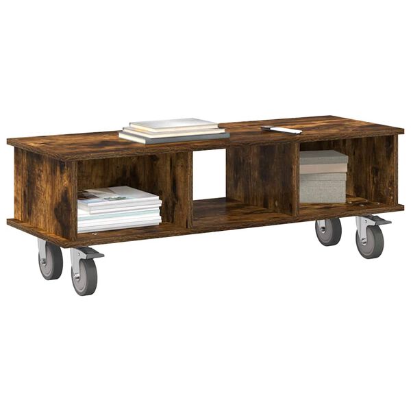 vidaXL TV-St&auml;nder Ger&auml;ucherte Eiche 100 x 35 x 35 cm Holzwerkstoff