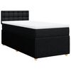 vidaXL Boxspringbett mit Matratze Schwarz 100x200 cm Stoff