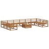 vidaXL Outdoor-Sofagarnitur 11 pcs Natur Massivholz Akazie