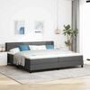 vidaXL Boxspringbett mit Matratze Dunkelgrau 200 x 200 cm Stoff