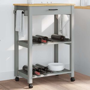 vidaXL K&uuml;chenwagen MONZA 60x40x88,5 cm Massivholz Kiefer