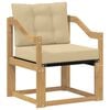 vidaXL Outdoor-Sofa Massivholz Akazie Wei&szlig; und Beige