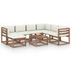 vidaXL 8-tlg. Garten-Lounge-Set mit Kissen in Creme