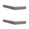 vidaXL Boxspringbett mit Matratze Taupe 200x200 cm Stoff