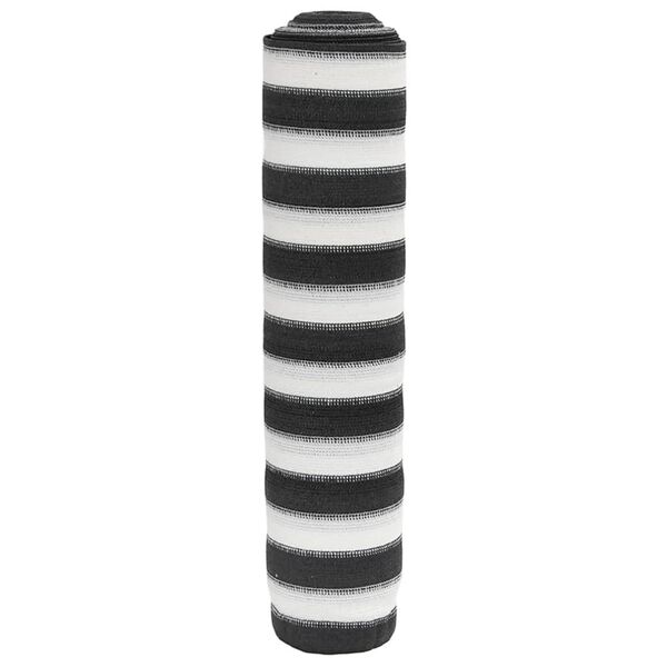 vidaXL Zaunblende Anthrazit und Wei&szlig; 1,2x50 m HDPE 75 g/m&sup2;