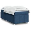 vidaXL Boxspringbett mit Matratze Blau 90x190 cm Stoff