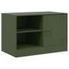 vidaXL TV-Schrank Olivgr&uuml;n 67x39x44 cm Stahl