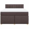 vidaXL Boxspringbett mit Matratze Dunkelbraun 140x200 cm Stoff