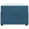 vidaXL Bettrahmen mit Matratze Blau 90 x 190 cm Stoff