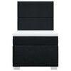vidaXL Boxspringbett mit Matratze Schwarz 80x200 cm Stoff