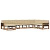 vidaXL Outdoor-Sofagarnitur mit Kissen 8 pcs Natur und Beige