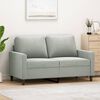 vidaXL 2-Sitzer-Sofa Hellgrau 120 cm Samt