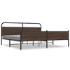 vidaXL Metallbett ohne Matratze Braun Eichen-Optik 200x200 cm