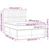 vidaXL Boxspringbett mit Matratze Hellgrau 140x200 cm Stoff