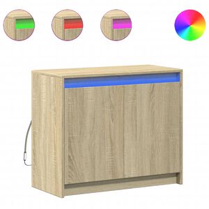 vidaXL LED-Sideboard Sonoma-Eiche 72x34x61 cm Holzwerkstoff