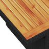 vidaXL 5-tlg. Garten-Sofagarnitur mit Kissen Schwarz Poly Rattan