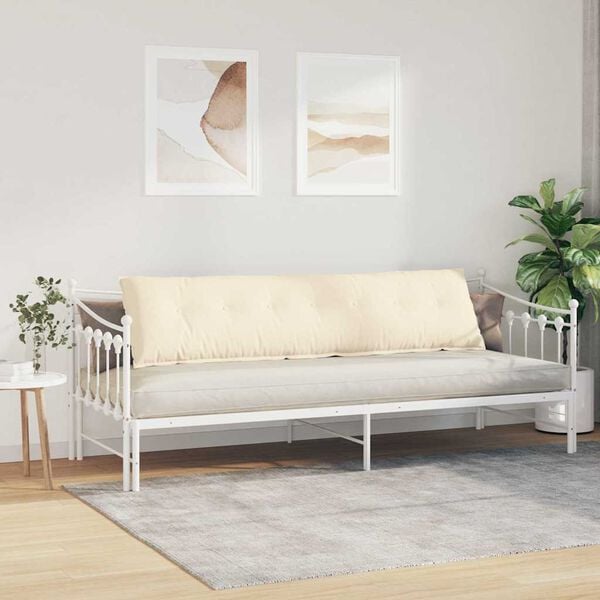 vidaXL R&uuml;ckenkissen Creme 200 x 50 cm Cordstoff