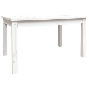 vidaXL Gartentisch Wei&szlig; 82,5x50,5x45 cm Massivholz Kiefer