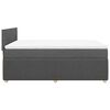 vidaXL Boxspringbett mit Matratze Dunkelgrau 160x200 cm Stoff