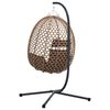 vidaXL H&auml;ngendes Ei-Stuhl Kaffeebraun 104 x 100 x 191 cm Poly-Rattan