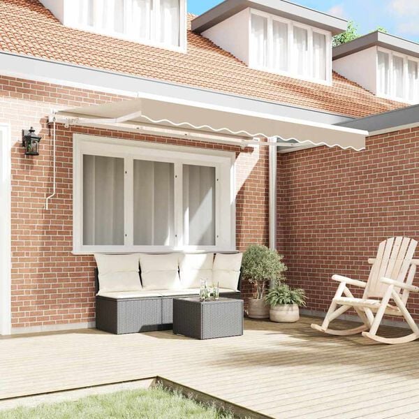 vidaXL Einziehbare Markise Beige 300 x 200 cm Stoff