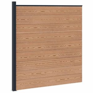vidaXL Zaunelement WPC und Aluminium Braun