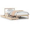 vidaXL Massivholzbett ohne Matratze 75x190 cm Kiefernholz