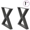 vidaXL Couchtischbeine 2 Stk. Anthrazit 50x(42-43,3) cm Stahl