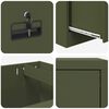 vidaXL Aktenschrank Olive Gr&uuml;n 44 x 50 x 106,5 cm Kaltgewalzter Stahl