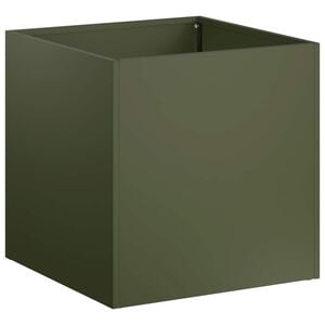 vidaXL Garten-Pflanzgef&auml;&szlig; Olivgr&uuml;n 20 x 20 x 20 cm Kaltgewalzter Stahl