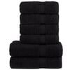 vidaXL 6 tlg. Premium-Handtuch-Set SOLUND Schwarz 600 g/m&sup2;