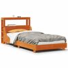 vidaXL Massivholzbett ohne Matratze Wachsbraun 100x200 Kiefernholz