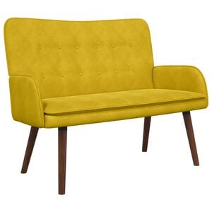 vidaXL 2-Sitzer Sofa Gelb 115 x 61 x 87 cm Samt