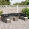 vidaXL Garten-Sofa-Set 11 pcs Grau