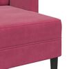 vidaXL 2-Sitzer-Sofa mit Chaiselongue L-Form Weinrot 125 cm Samt