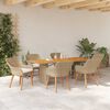 vidaXL Garten Essgruppe mit Kissen 7 pcs Beige Poly-Rattan