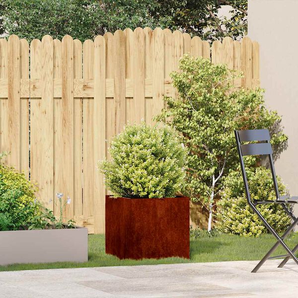 vidaXL Pflanzk&uuml;bel Rostig 40x40x40 cm Wetterfester Stahl